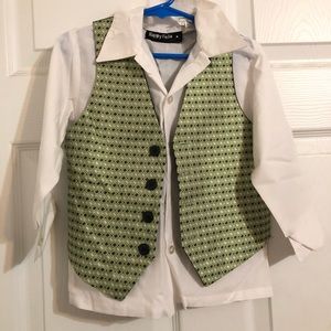 boys collared shirt with vest